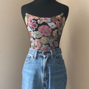 Floral Corset Top | On Gossamer | S/M, black